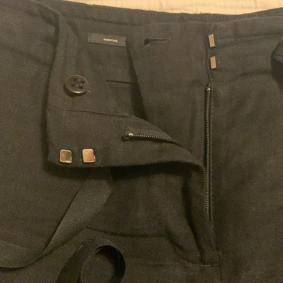 Talbots Women’s Petite Signature Medium Wide Leg Linen Pants Black 12 - Picture 9 of 11